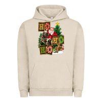 Pigment French Oak Christmas Trex Ho Ho Ho Santa Urban Hoodie - FaDigitalArtStudio