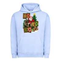 Pigment Grape Ice Christmas Trex Ho Ho Ho Santa Urban Hoodie - FaDigitalArtStudio
