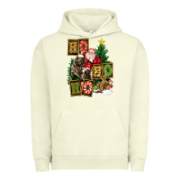 Pigment Pistachio Christmas Trex Ho Ho Ho Santa Urban Hoodie - FaDigitalArtStudio
