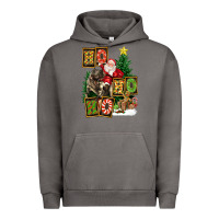 Pigment Tornado Christmas Trex Ho Ho Ho Santa Urban Hoodie - FaDigitalArtStudio