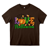 Chocolate Brown love halloween Heavy Core Tee - Artiststas