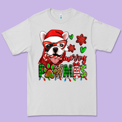 Merry Pawmas Christmas French Bulldog Premium Tee Designed By Jasminsmagicworld