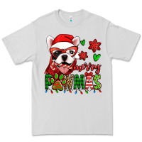 Dove Grey merry pawmas christmas french bulldog Premium Tee - Jasminsmagicworld