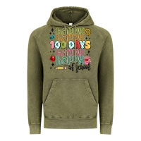 Vintage Olive 100 days of school Vintage Hoodie - MaliasSmallBusiness