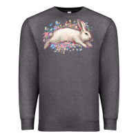 Charcoal Heather Easter Bunny leopard Easter Day Premium Sweatshirt - HowdyJamesFarm