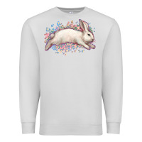 Dove Grey Easter Bunny leopard Easter Day Premium Sweatshirt - HowdyJamesFarm