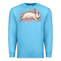 Ocean Blue Easter Bunny leopard Easter Day Premium Sweatshirt - HowdyJamesFarm