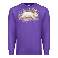 Purple Easter Bunny leopard Easter Day Premium Sweatshirt - HowdyJamesFarm