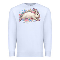 White Easter Bunny leopard Easter Day Premium Sweatshirt - HowdyJamesFarm
