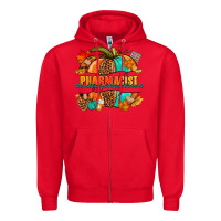 Red Pharmacist pumpkin Zipper Hoodie - NancyCooperArtShop