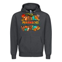Smoke Pharmacist pumpkin Zipper Hoodie - NancyCooperArtShop
