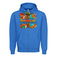 True Royal Pharmacist pumpkin Zipper Hoodie - NancyCooperArtShop