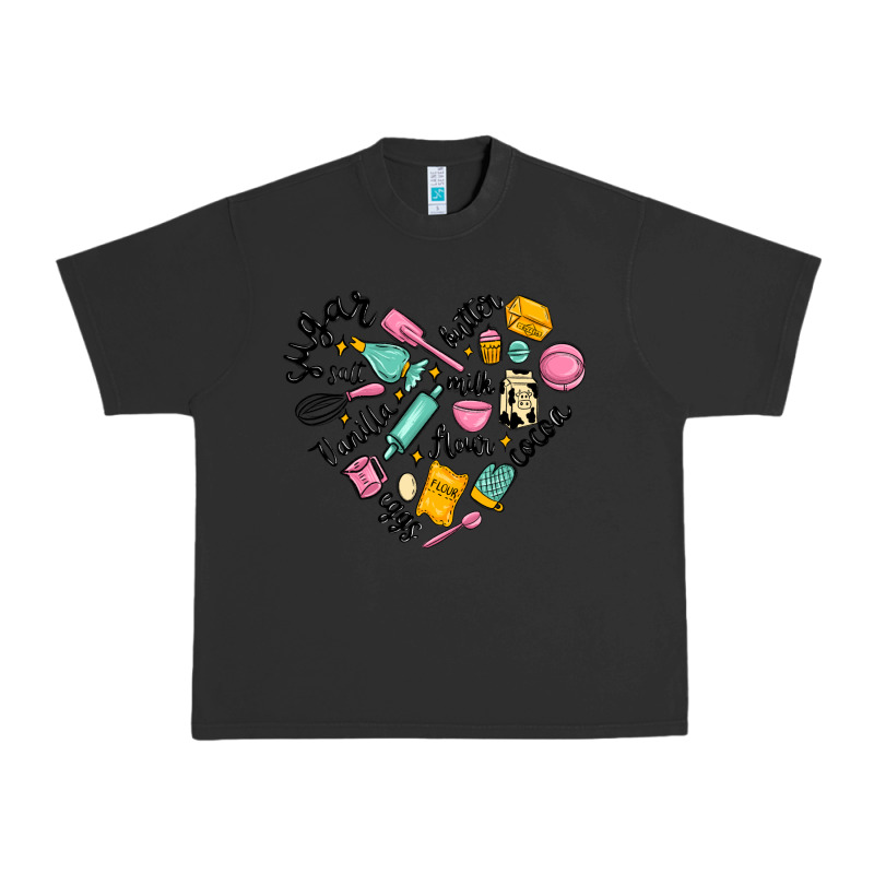 Vanilla Eggs Sugar Cocoa And Kitchen Heart Urban Heavy Tee by MaliasSmallBusiness | Teevron