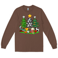 Chestnut Christmas With Soccer Trees Long Sleeve Tee - BundleAndBundleShop