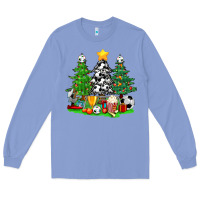 Colony Blue Christmas With Soccer Trees Long Sleeve Tee - BundleAndBundleShop