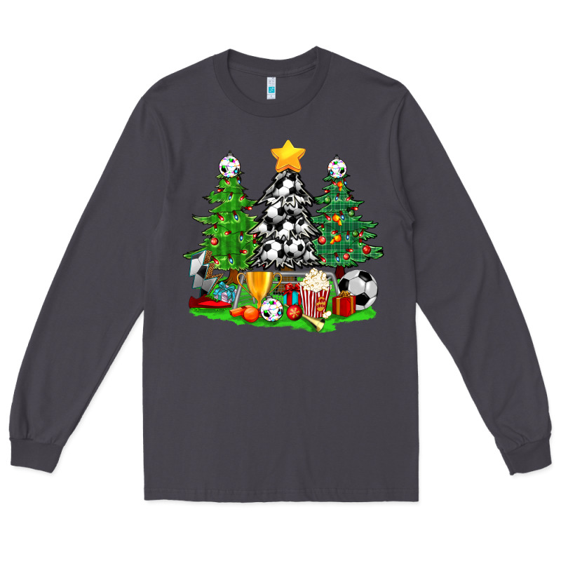 Christmas With Soccer Trees Long Sleeve Tee by BundleAndBundleShop | Teevron
