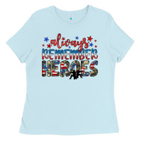 Baby Blue always remember heroes Ladies Tee - JahusDesignShop