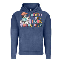 Vintage Denim death by book hangover Vintage Hoodie - MaliasSmallBusiness