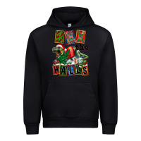 Black Rex The Halls Urban Hoodie - FaDigitalArtStudio