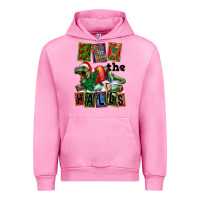 Fuchsia Pink Rex The Halls Urban Hoodie - FaDigitalArtStudio