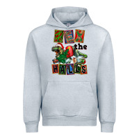 Heather Grey Rex The Halls Urban Hoodie - FaDigitalArtStudio