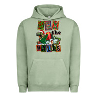 Pigment Oil Green Rex The Halls Urban Hoodie - FaDigitalArtStudio