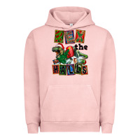 Pigment Salmon Rex The Halls Urban Hoodie - FaDigitalArtStudio
