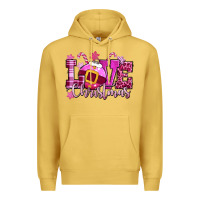 Antique Gold love christmas pink Premium Hoodie - CowGirlArtShop