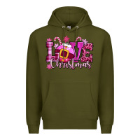 Army Green love christmas pink Premium Hoodie - CowGirlArtShop