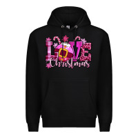 Black love christmas pink Premium Hoodie - CowGirlArtShop