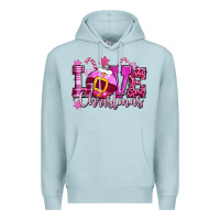Blue Mist love christmas pink Premium Hoodie - CowGirlArtShop