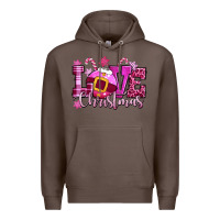 Coffee love christmas pink Premium Hoodie - CowGirlArtShop
