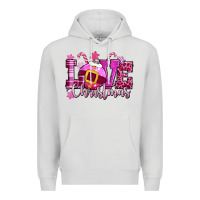 Dove Grey love christmas pink Premium Hoodie - CowGirlArtShop