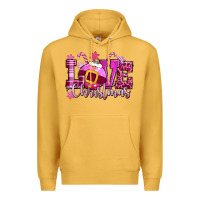 Mustard love christmas pink Premium Hoodie - CowGirlArtShop