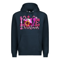 Navy love christmas pink Premium Hoodie - CowGirlArtShop