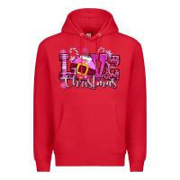 Red love christmas pink Premium Hoodie - CowGirlArtShop