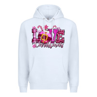 White love christmas pink Premium Hoodie - CowGirlArtShop