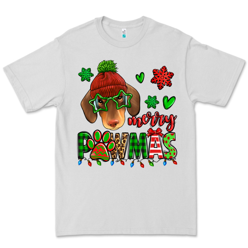 Merry Pawmas Christmas Dachshund Premium Tee by Jasminsmagicworld | Teevron