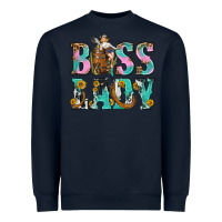 Navy Boss Lady Heavyweight Sweatshirt - BundleAndBundleShop