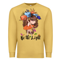 Antique Gold Be the light Premium Sweatshirt - CowGirlArtShop