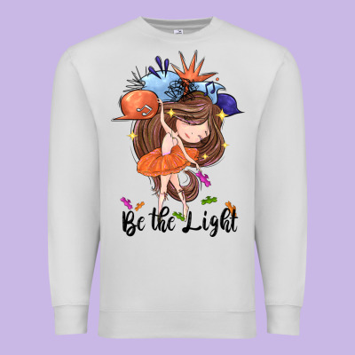 Be The Light Premium Sweatshirt Designed By Cowgirlartshop