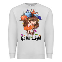 Dove Grey Be the light Premium Sweatshirt - CowGirlArtShop
