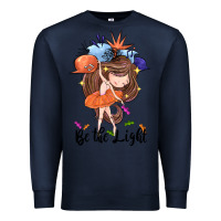 Navy Be the light Premium Sweatshirt - CowGirlArtShop