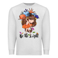 Oatmeal Heather Be the light Premium Sweatshirt - CowGirlArtShop