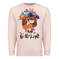 Pale Pink Be the light Premium Sweatshirt - CowGirlArtShop