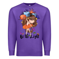 Purple Be the light Premium Sweatshirt - CowGirlArtShop