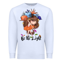 White Be the light Premium Sweatshirt - CowGirlArtShop