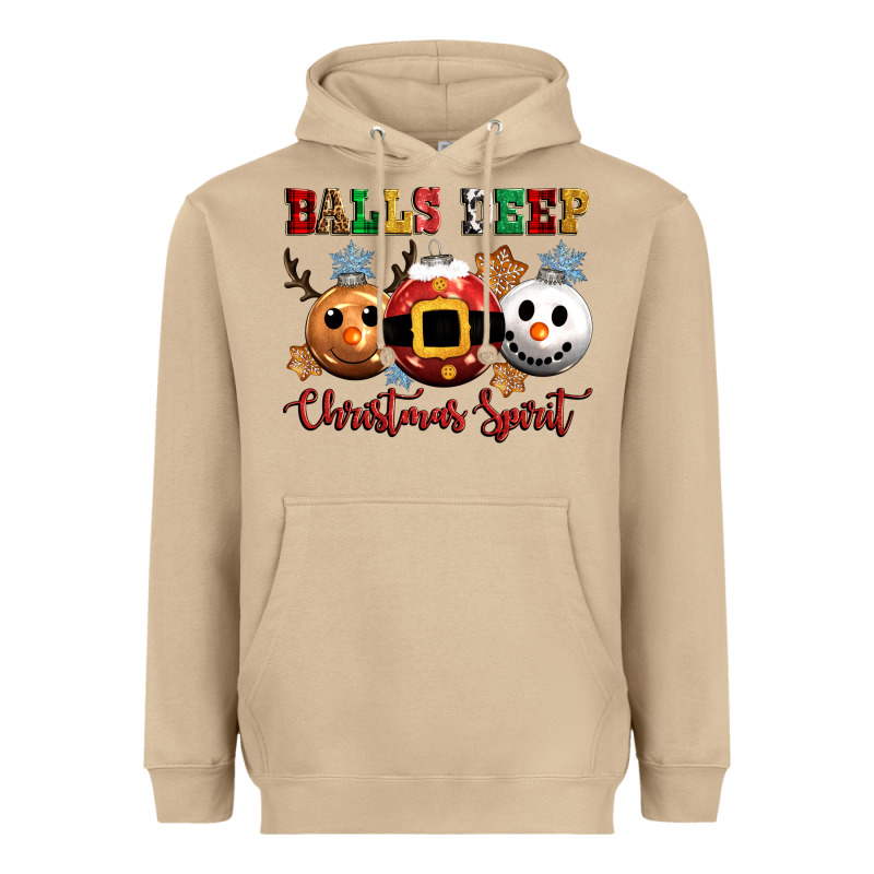 Balls Deep Christmas Spirit Heavyweight Hoodie by CowGirlArtShop | Teevron