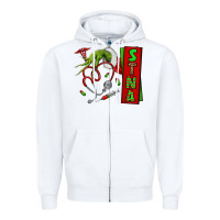 White Christmas Character Zipper Hoodie - NancyCooperArtShop