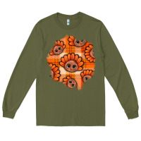 Army Green Thanksgiving Turkey With Tartan Patch Long Sleeve Tee - BundleAndBundleShop